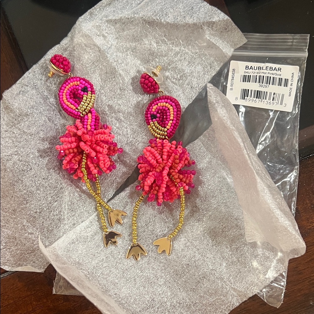BaubleBar Flamingo Earrings